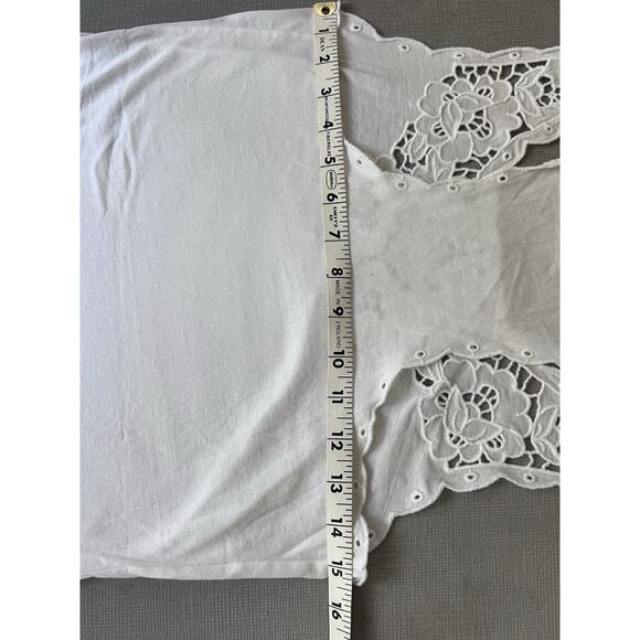 Stella McCartney Lace Baby Tee tank 100% Cotton Square Neckline 44 y2k dainty - Picture 10 of 11